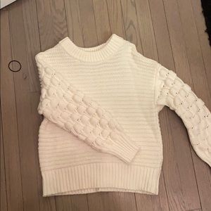 White bubble sweater
